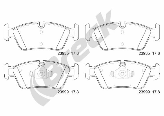 Set placute frana,frana disc 23935 00 701 00 BRECK